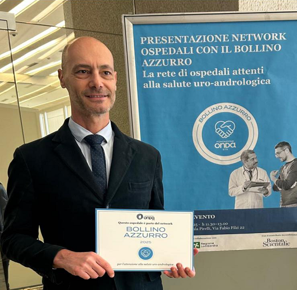 Salute uro-andrologica: Fondazione Onda ETS assegna il bollino azzurro al Carlo Poma e ad altri 155 ospedali