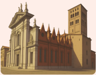 Disegno della Cattedrale di Mantova