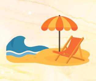 illustrazione di una spiaggia