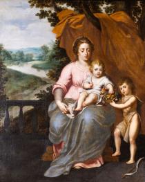 Madonna col Bambino e San Giovanni. Otto van Veen (attribuito), 1620 ca.