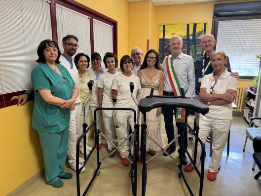 Un momento della donazione