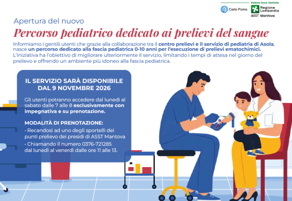 prelievi ematici pediatria Asola